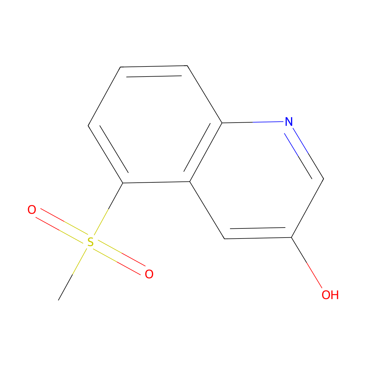 5-(Methylsulfonyl)quinolin-3-ol molecular structure, CAS 1956384-81-8