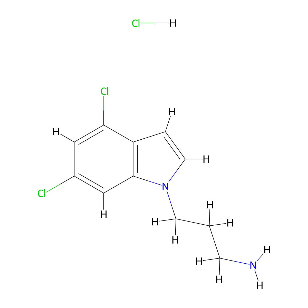 3-(4,6-Dichloro-1H-indol-1-yl)propan-1-amine hydrochloride molecular structure, CAS 1956384-85-2