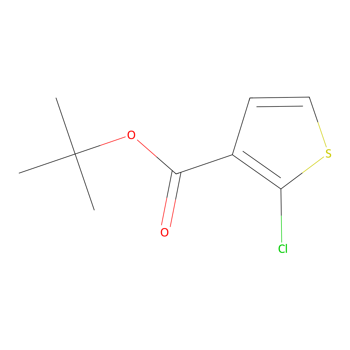 tert-Butyl 2-chlorothiophene-3-carboxylate molecular structure, CAS 1956384-99-8