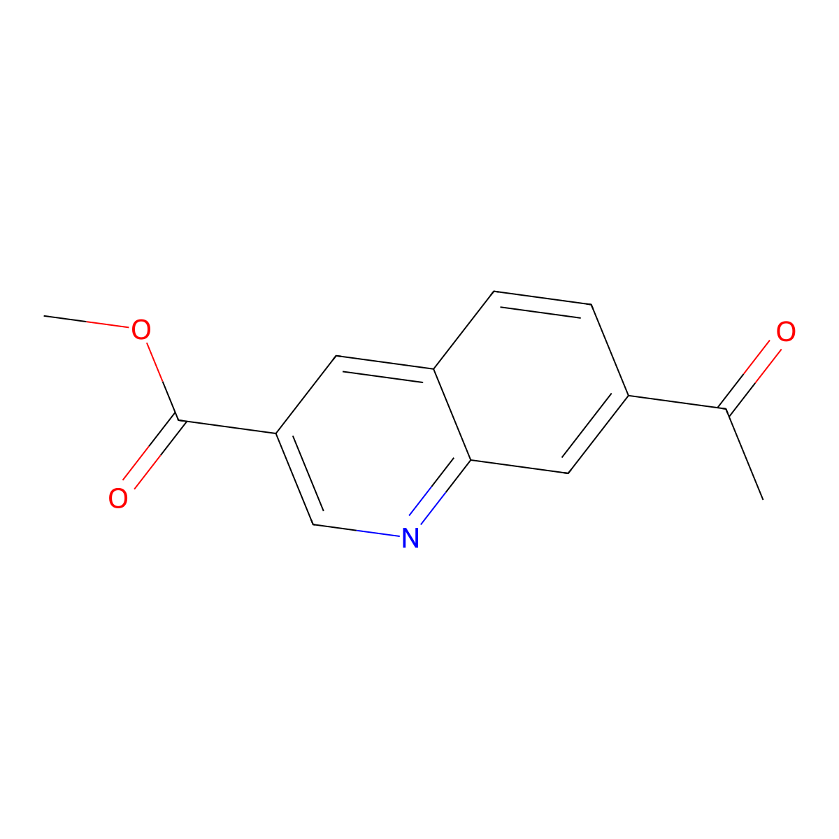 Methyl 7-acetylquinoline-3-carboxylate molecular structure, CAS 1956385-03-7
