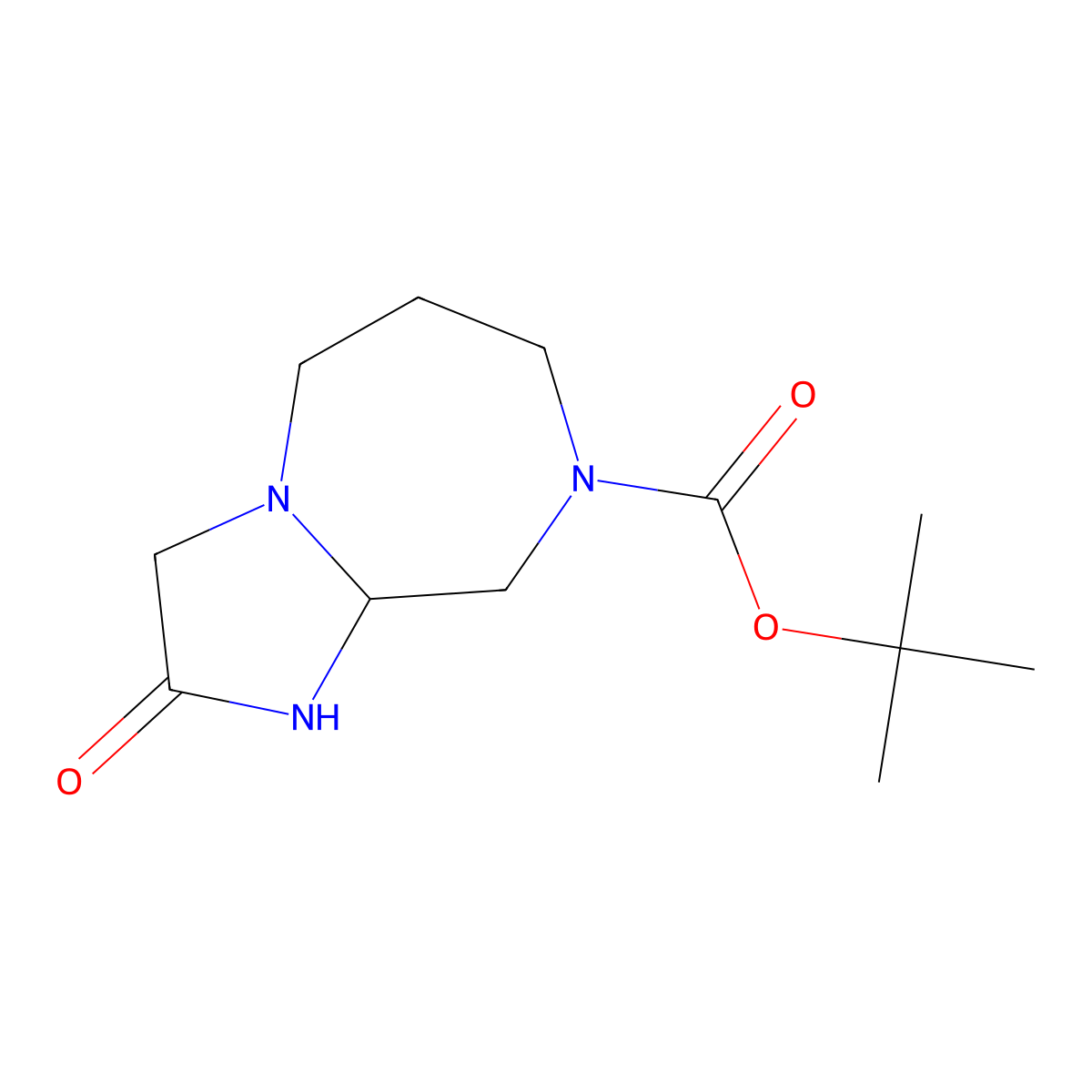 tert-Butyl 2-oxohexahydro-1H-imidazo[1,2-a][1,4]diazepine-8(5H)-carboxylate molecular structure, CAS 1956385-05-9
