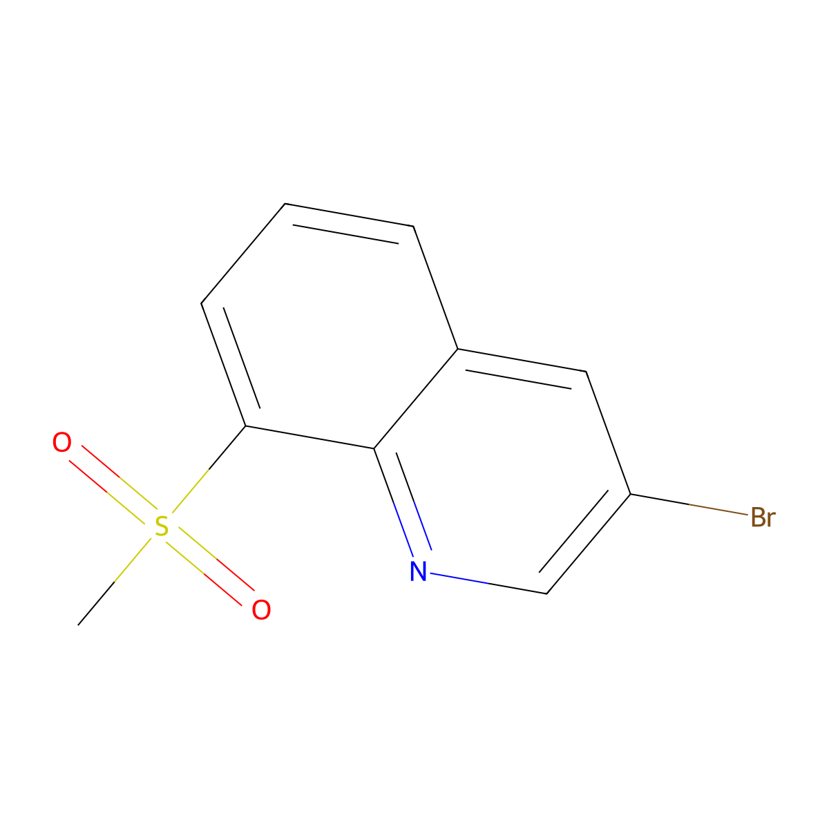 3-Bromo-8-(methylsulfonyl)quinoline molecular structure, CAS 1956385-35-5