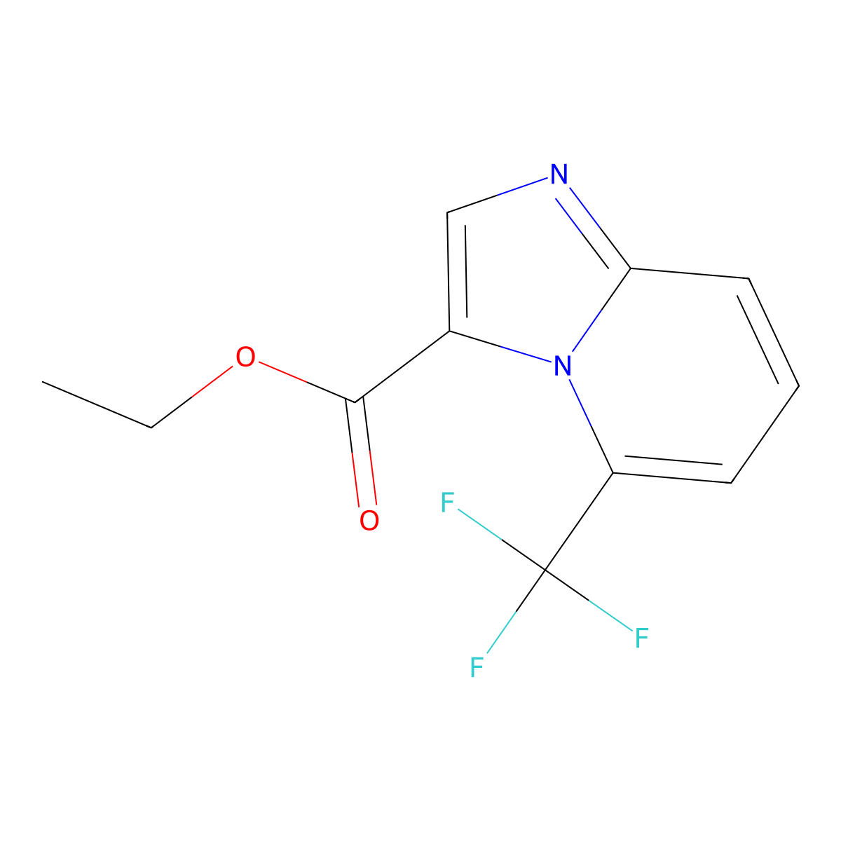 Ethyl 5-(trifluoromethyl)imidazo[1,2-a]pyridine-3-carboxylate molecular structure, CAS 1956385-42-4