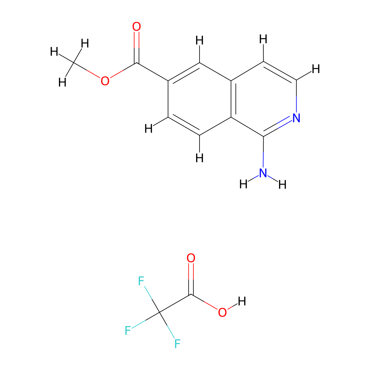 Methyl 1-aminoisoquinoline-6-carboxylate 2,2,2-trifluoroacetate molecular structure, CAS 1956385-65-1