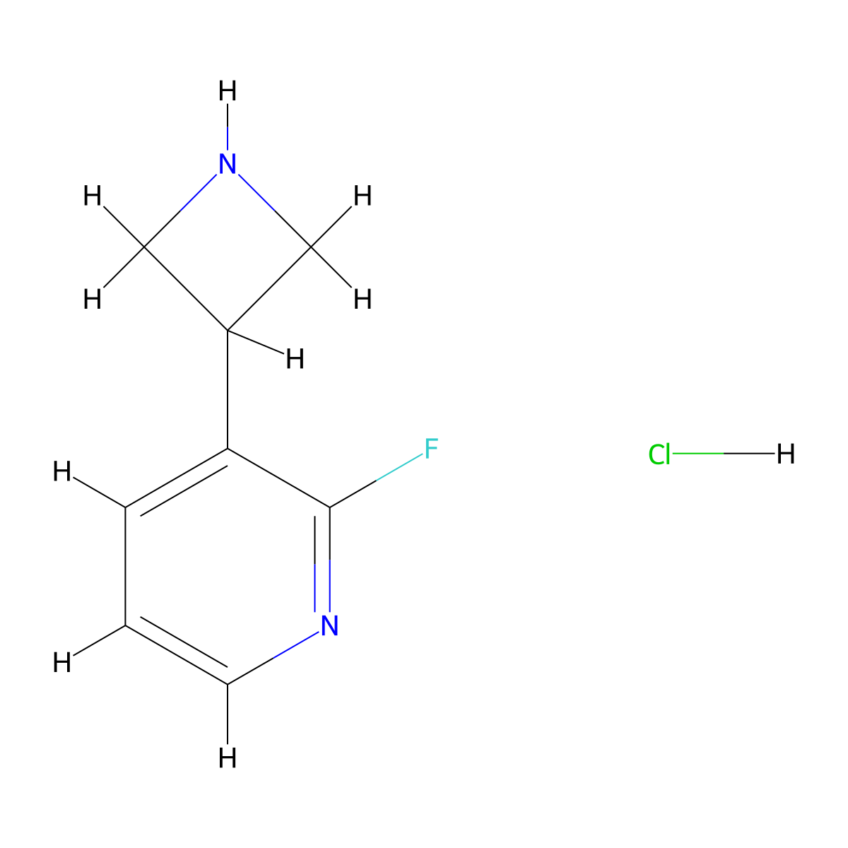3-(Azetidin-3-yl)-2-fluoropyridine hydrochloride molecular structure, CAS 1956385-84-4