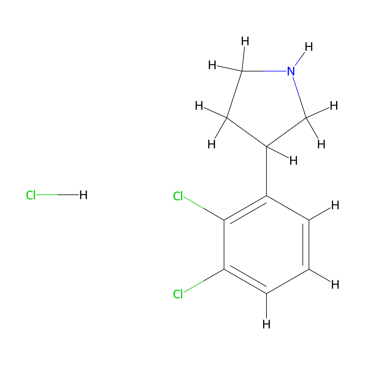 3-(2,3-Dichlorophenyl)pyrrolidine hydrochloride molecular structure, CAS 1956386-37-0