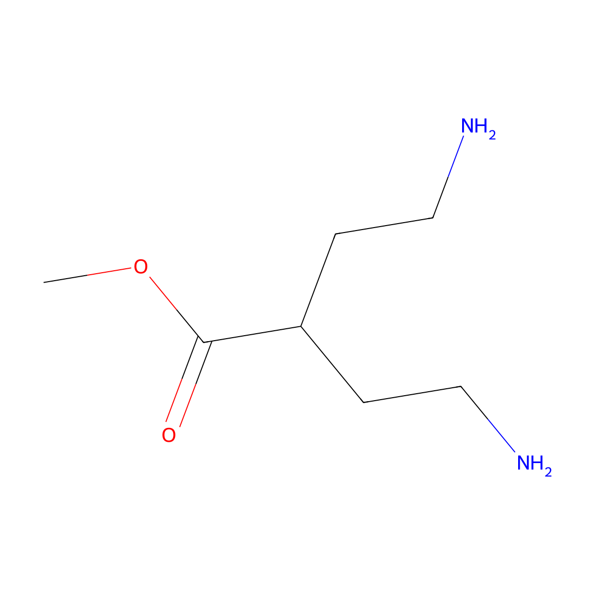 Methyl 4-amino-2-(2-aminoethyl)butanoate molecular structure, CAS 1956386-41-6