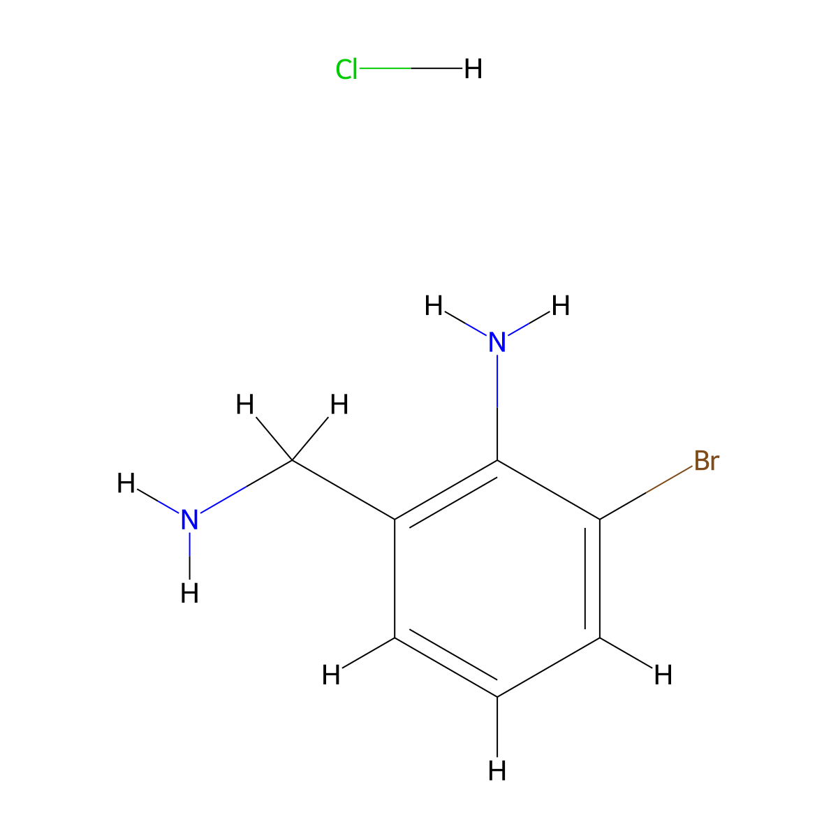 2-(Aminomethyl)-6-bromoaniline hydrochloride molecular structure, CAS 1956386-50-7