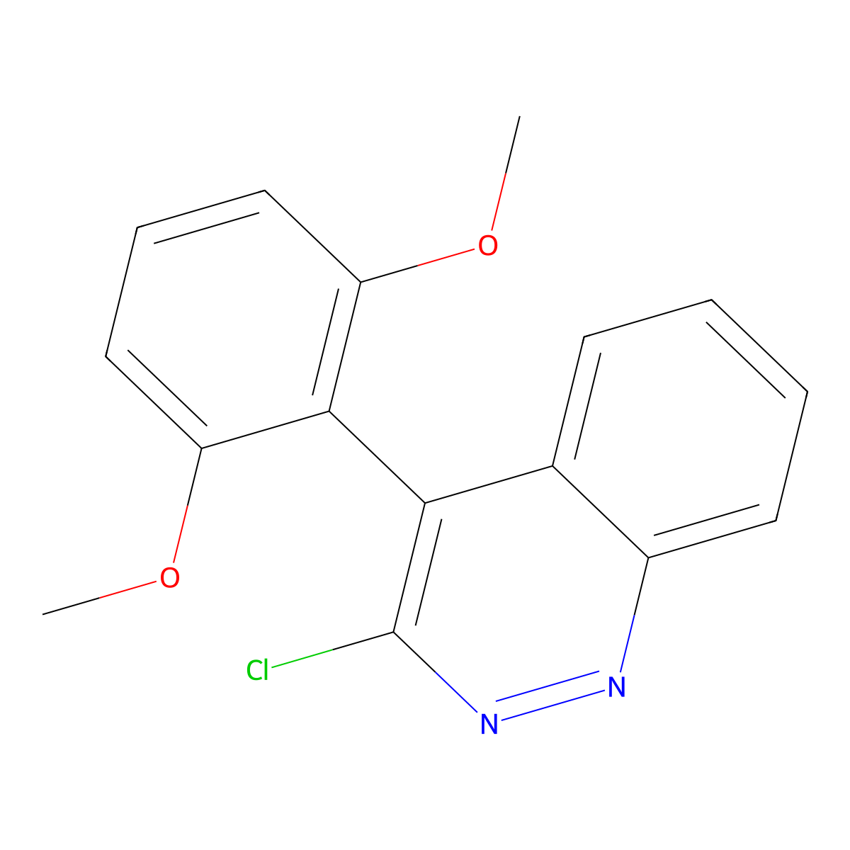3-Chloro-4-(2,6-dimethoxyphenyl)cinnoline molecular structure, CAS 1956386-65-4