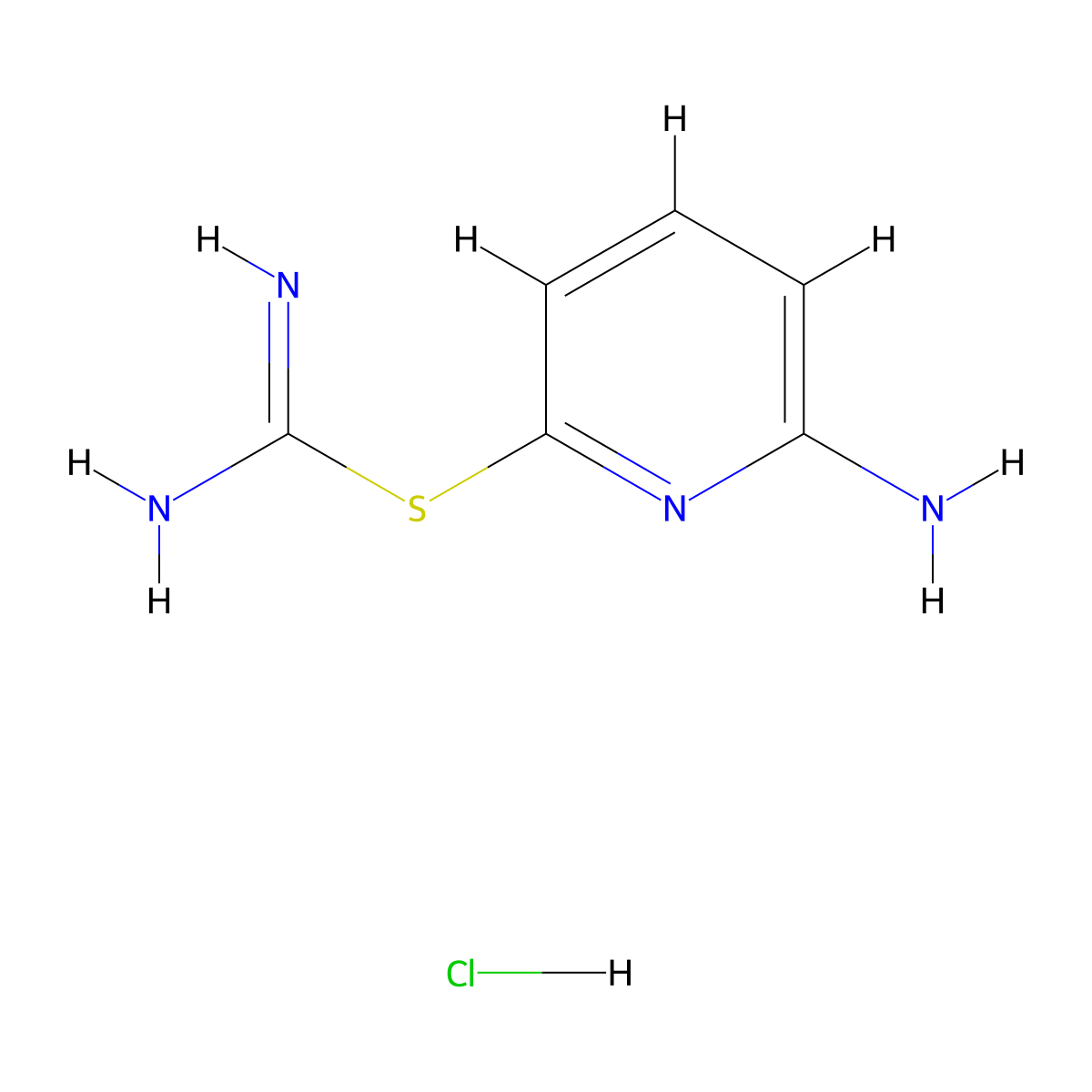 6-Aminopyridin-2-yl carbamimidothioate hydrochloride molecular structure, CAS 1956389-88-0