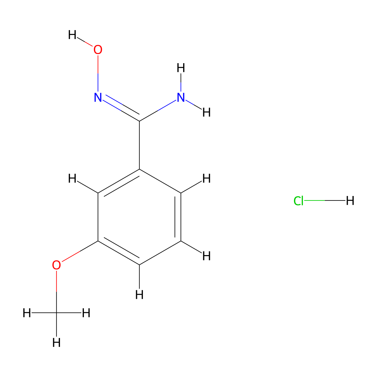 3-Methoxybenzamidoxime hcl molecular structure, CAS 1956426-31-5