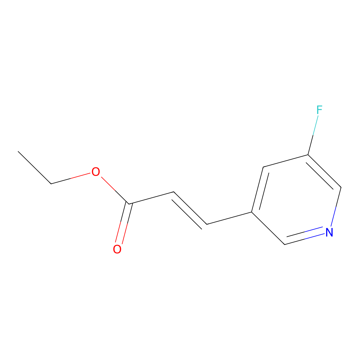 (E)-Ethyl 3-(5-fluoropyridin-3-yl)acrylate molecular structure, CAS 1956426-46-2