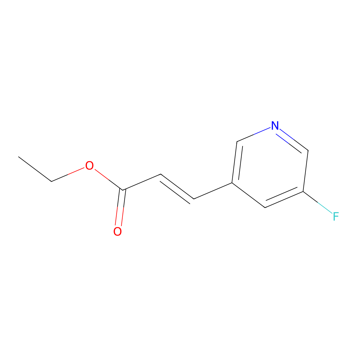 (E)-Ethyl 3-(5-fluoropyridin-3-yl)acrylate molecular structure, CAS 1956426-46-2