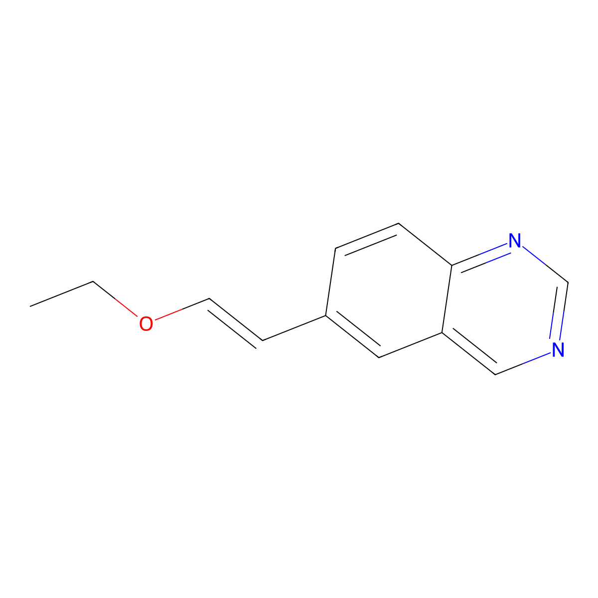 (E)-6-(2-Ethoxyvinyl)quinazoline molecular structure, CAS 1956426-57-5
