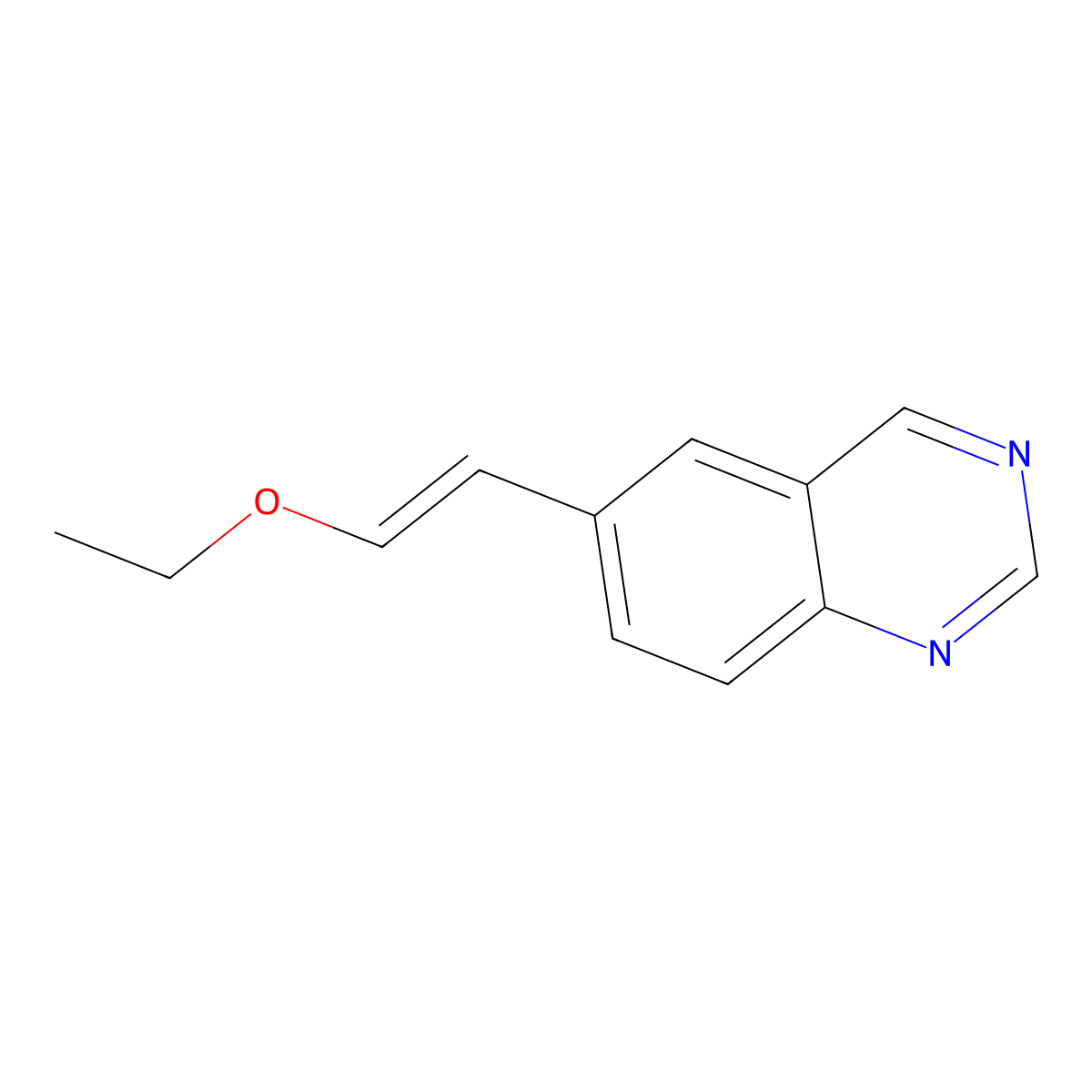 (E)-6-(2-Ethoxyvinyl)quinazoline molecular structure, CAS 1956426-57-5