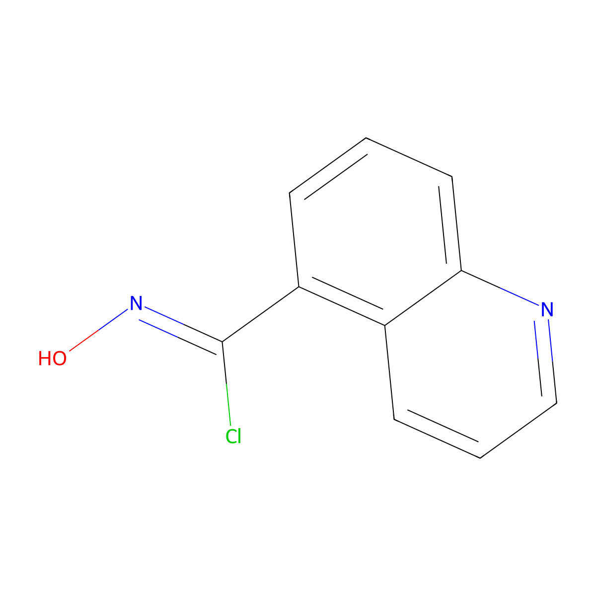 N-hydroxyquinoline-5-carboximidoyl chloride molecular structure, CAS 1956426-91-7