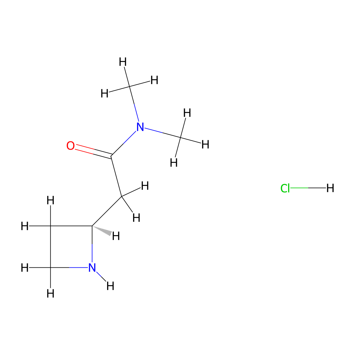 (S)-2-(Azetidin-2-yl)-N,N-dimethylacetamide hydrochloride molecular structure, CAS 1956434-56-2