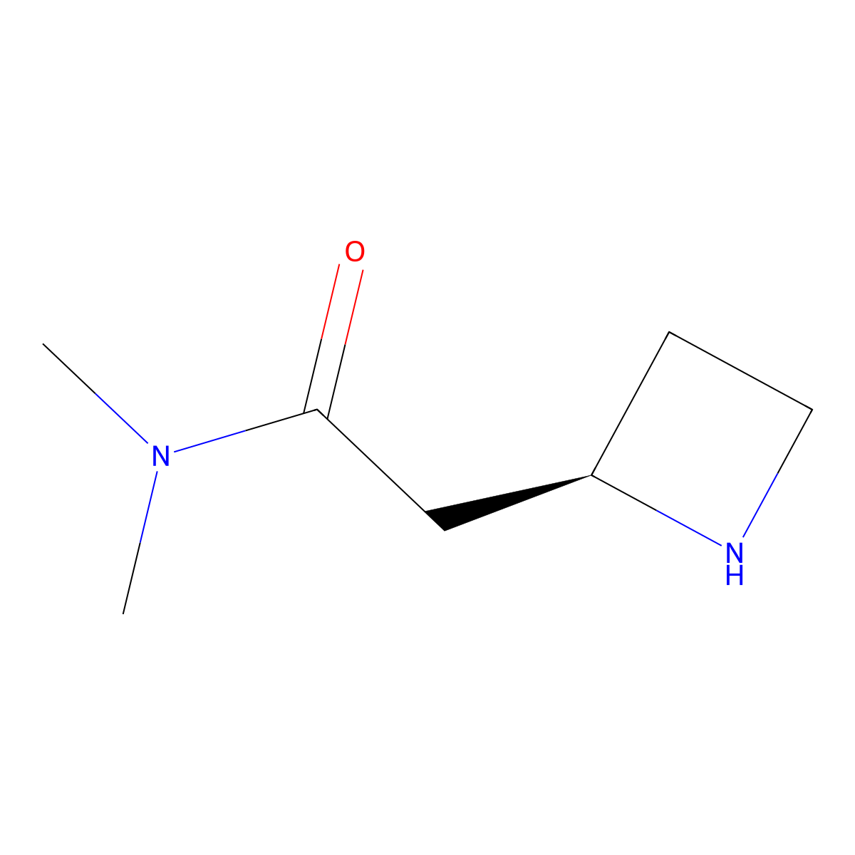 2-Azetidineacetamide, N,N-dimethyl-, (2R)- molecular structure, CAS 1956434-92-6