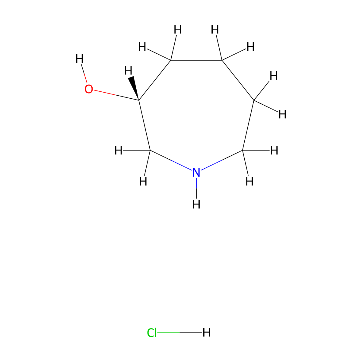 (R)-Azepan-3-ol hydrochloride molecular structure, CAS 1956435-25-8
