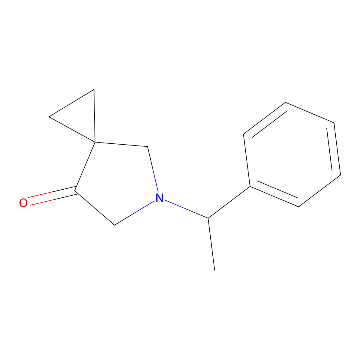 (R)-5-(1-Phenylethyl)-5-azaspiro[2.4]heptan-7-one molecular structure, CAS 1956435-39-4