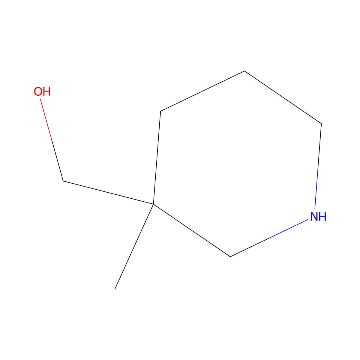 (S)-(3-Methylpiperidin-3-yl)methanol molecular structure, CAS 1956435-40-7