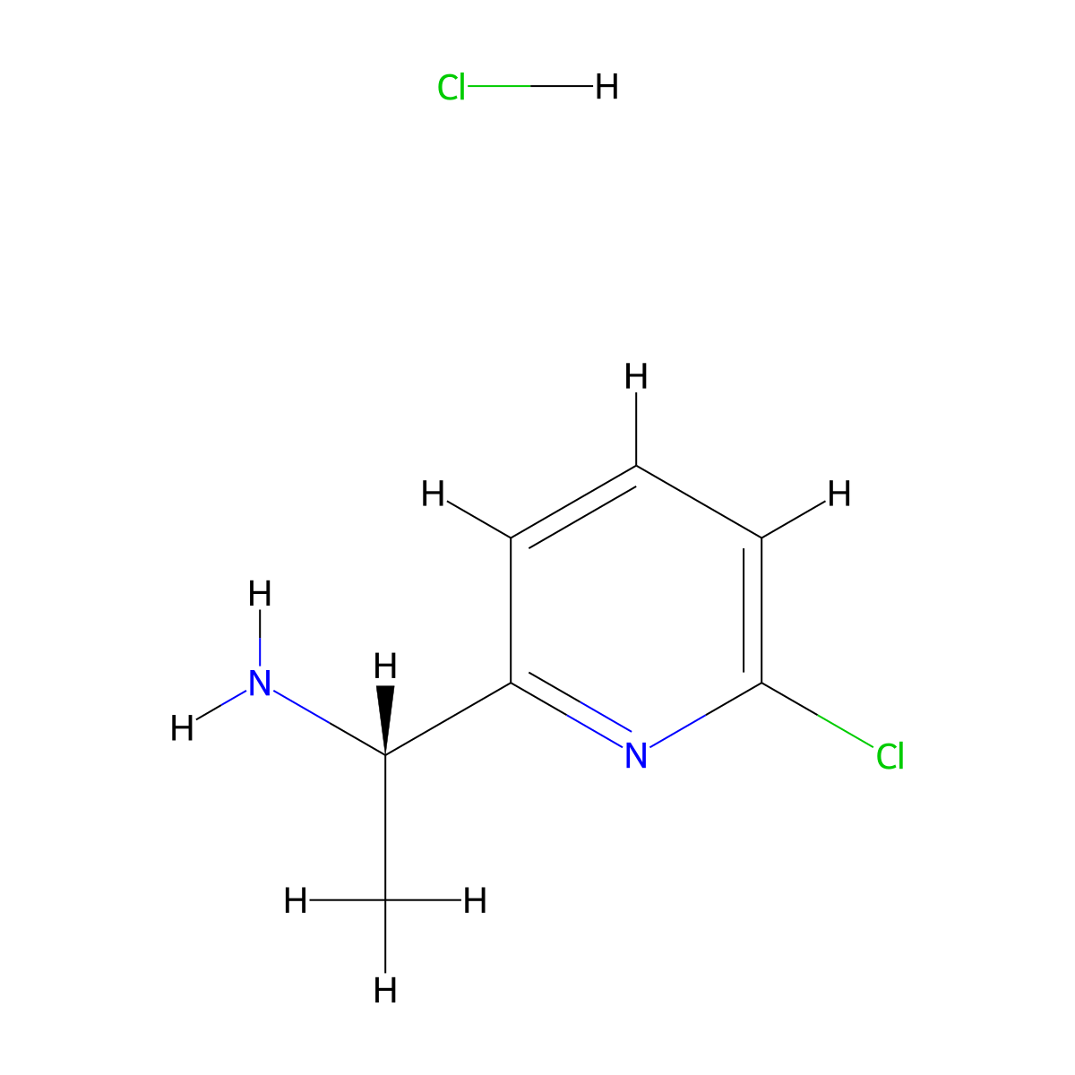 (S)-1-(6-Chloropyridin-2-yl)ethanamine hydrochloride molecular structure, CAS 1956435-59-8