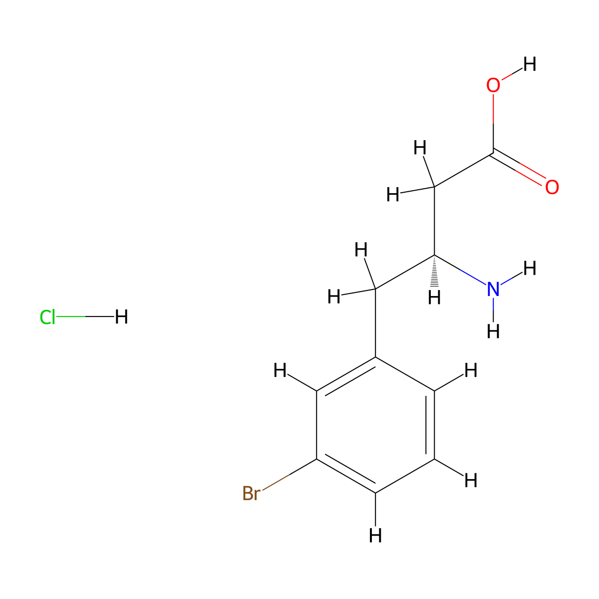 (3S)-3-amino-4-(3-bromophenyl)butanoic acid hydrochloride molecular structure, CAS 1956435-81-6