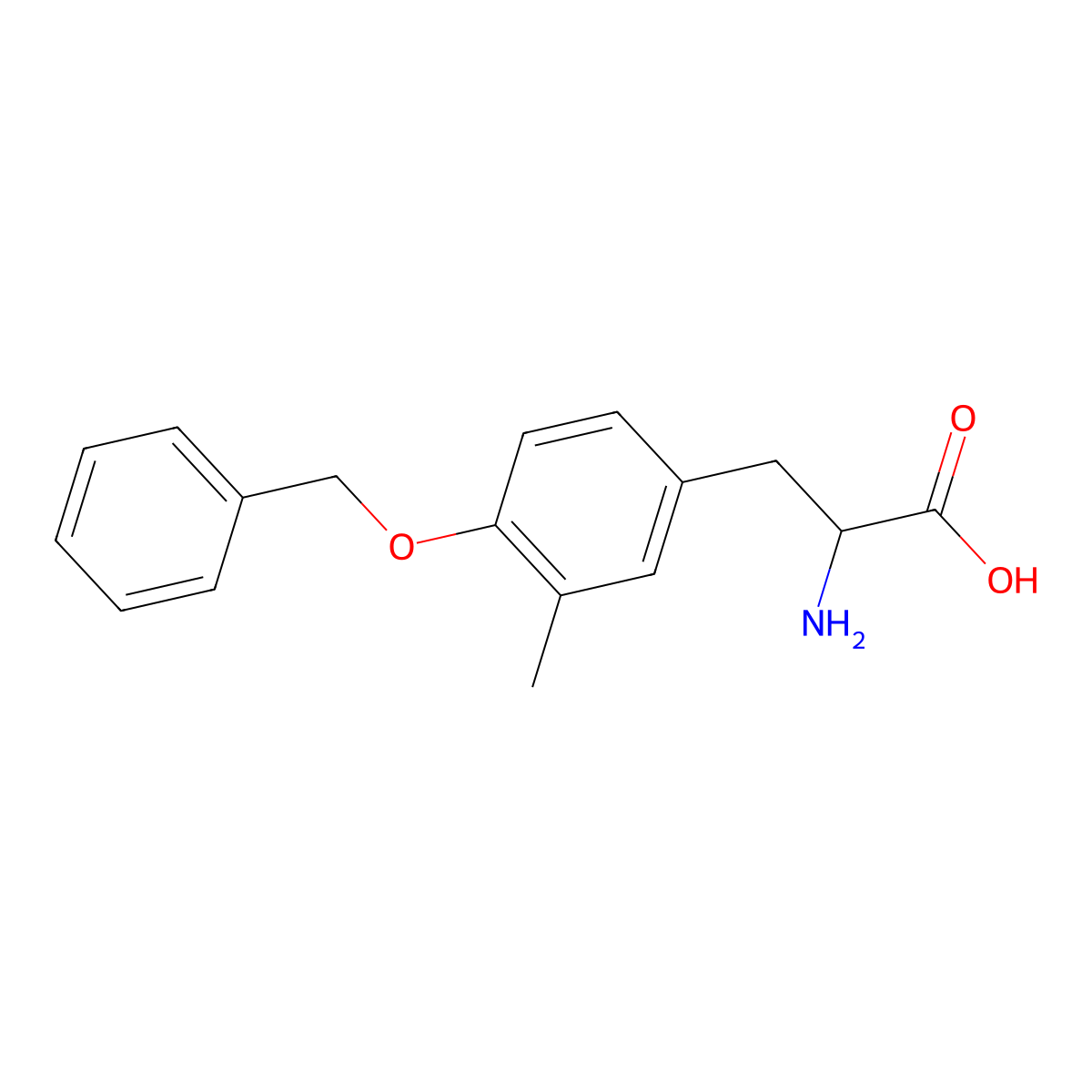 (S)-2-Amino-3-(4-(benzyloxy)-3-methylphenyl)propanoic acid molecular structure, CAS 1956436-10-4