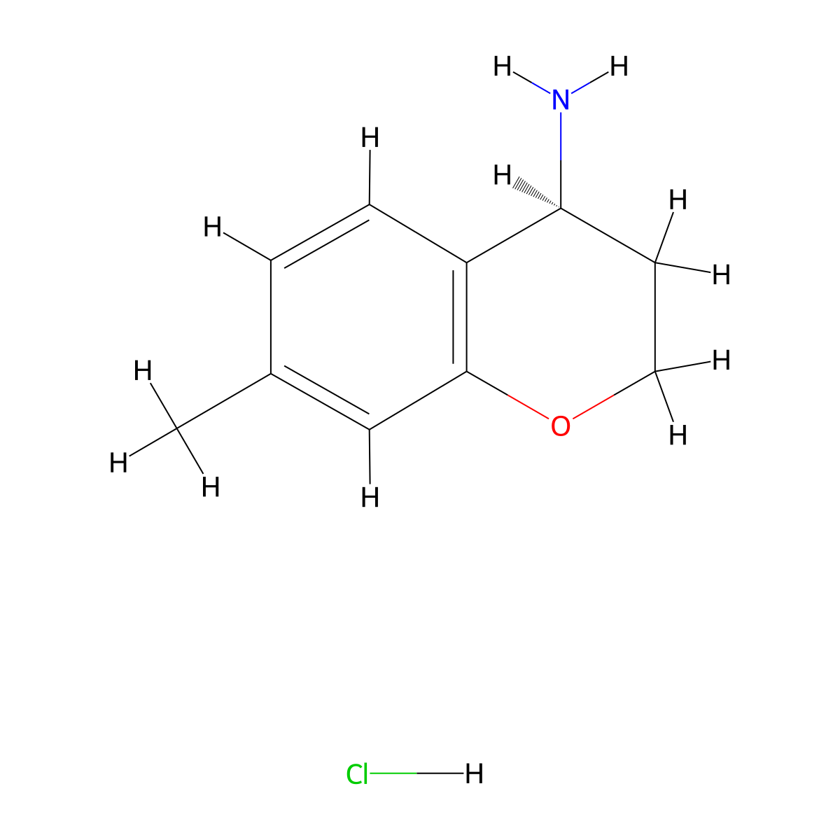 (S)-7-Methylchroman-4-amine hydrochloride molecular structure, CAS 1956436-49-9