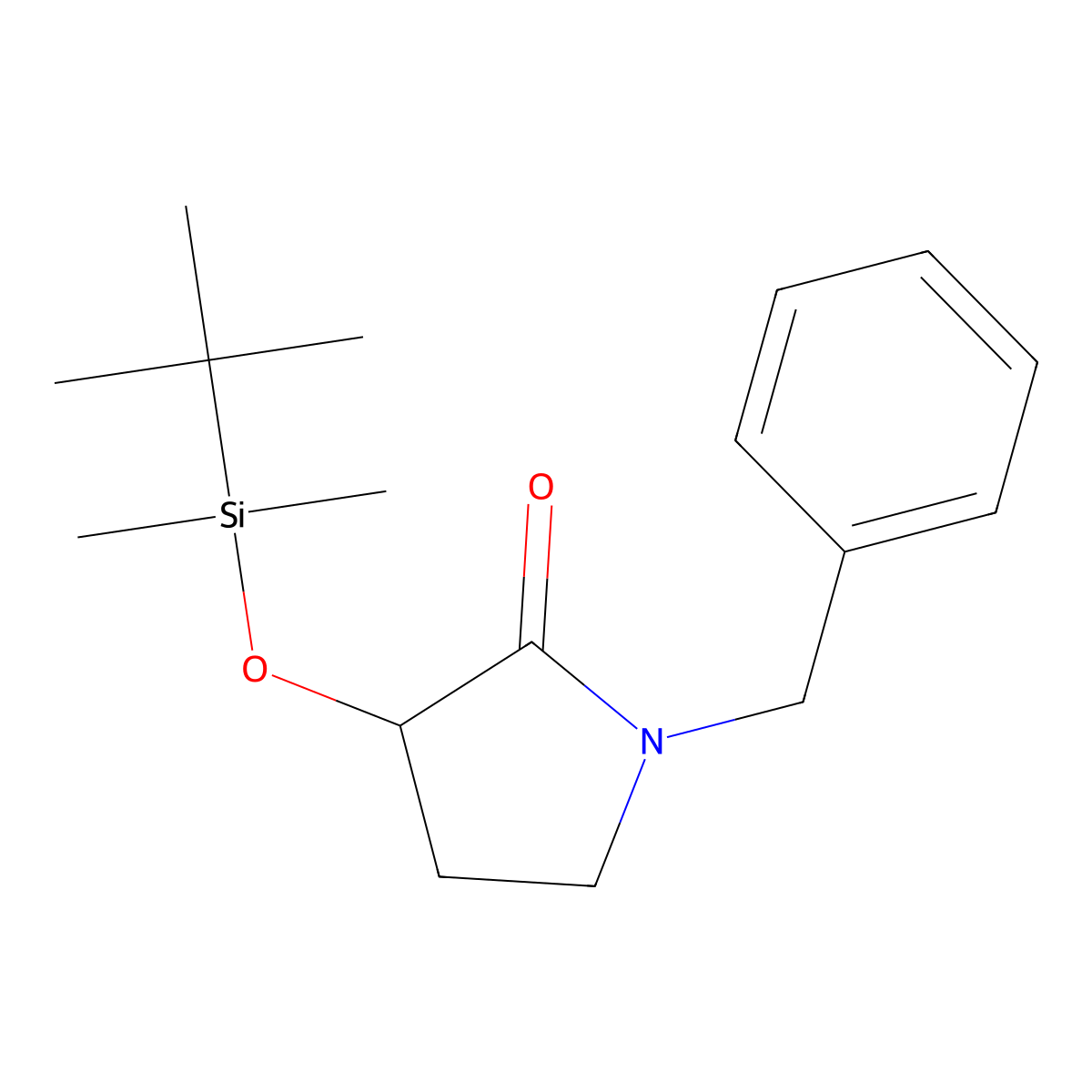 (S)-1-Benzyl-3-((tert-butyldimethylsilyl)oxy)pyrrolidin-2-one molecular structure, CAS 1956436-52-4