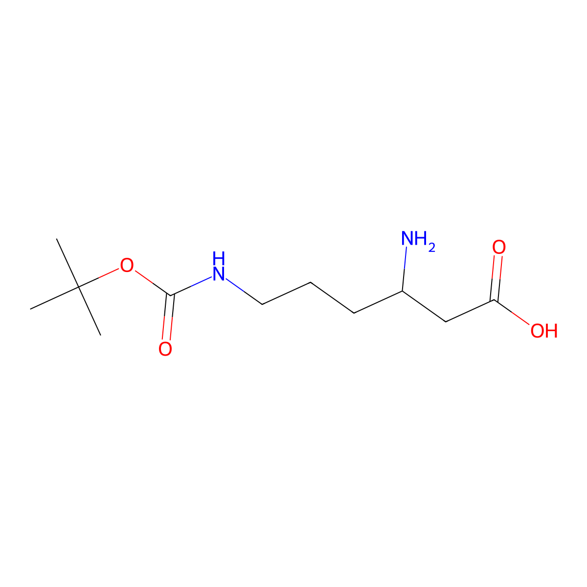 (S)-3-Amino-6-((tert-butoxycarbonyl)amino)hexanoic acid molecular structure, CAS 1956436-56-8