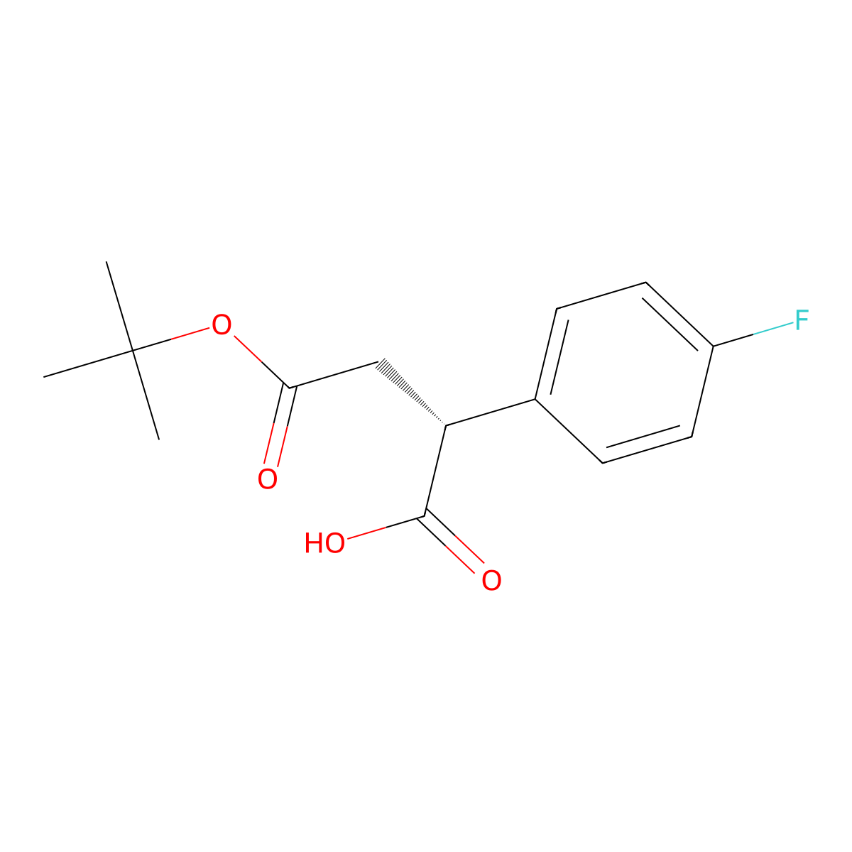 (R)-4-(Tert-butoxy)-2-(4-fluorophenyl)-4-oxobutanoic acid molecular structure, CAS 1956436-72-8