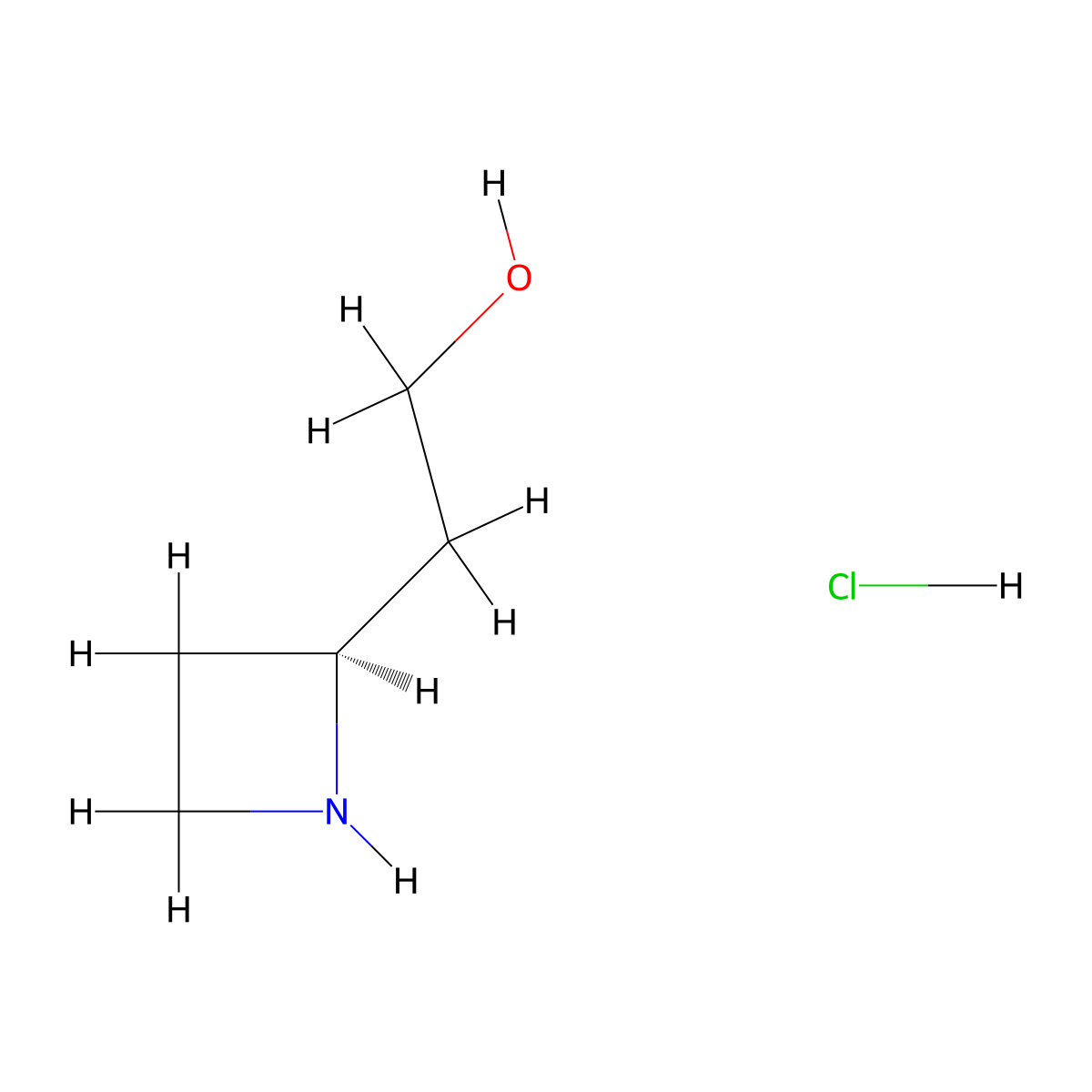 (S)-2-(Azetidin-2-yl)ethanol hydrochloride molecular structure, CAS 1956437-03-8