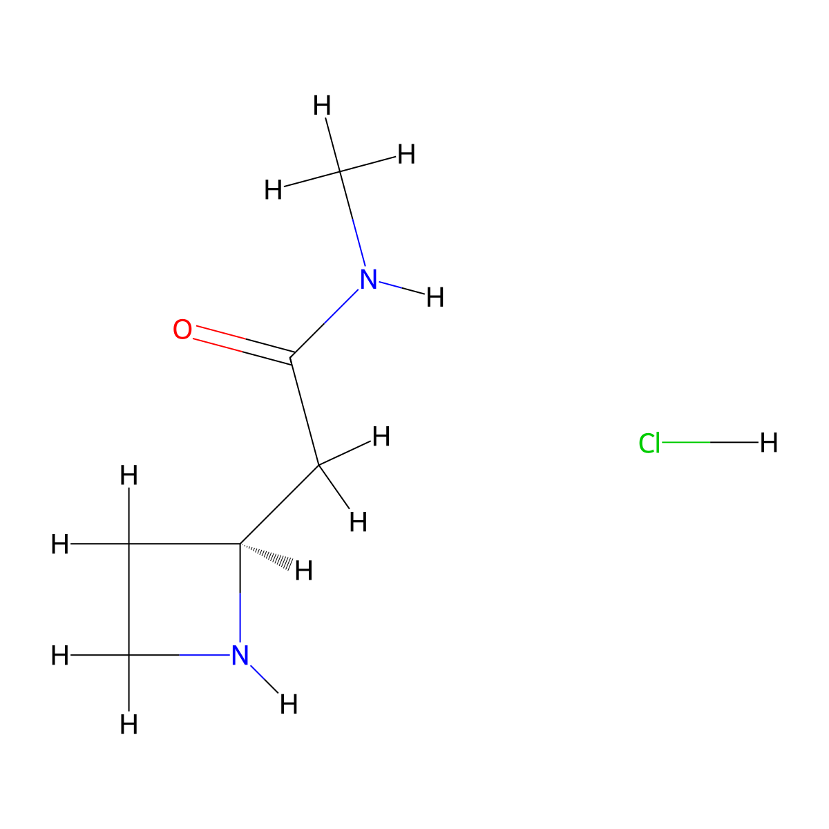 (S)-2-(Azetidin-2-yl)-N-methylacetamide hydrochloride molecular structure, CAS 1956437-08-3
