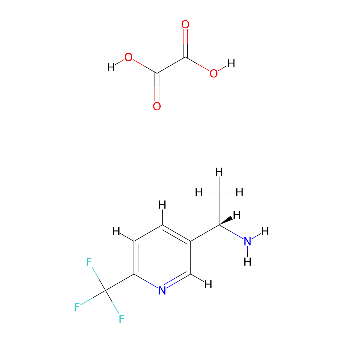 (S)-1-(6-(Trifluoromethyl)pyridin-3-yl)ethanamine oxalate molecular structure, CAS 1956437-31-2