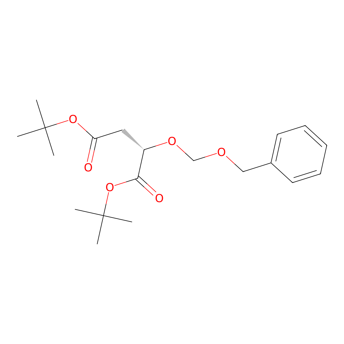 (S)-Di-tert-butyl 2-((benzyloxy)methoxy)succinate molecular structure, CAS 1956437-84-5