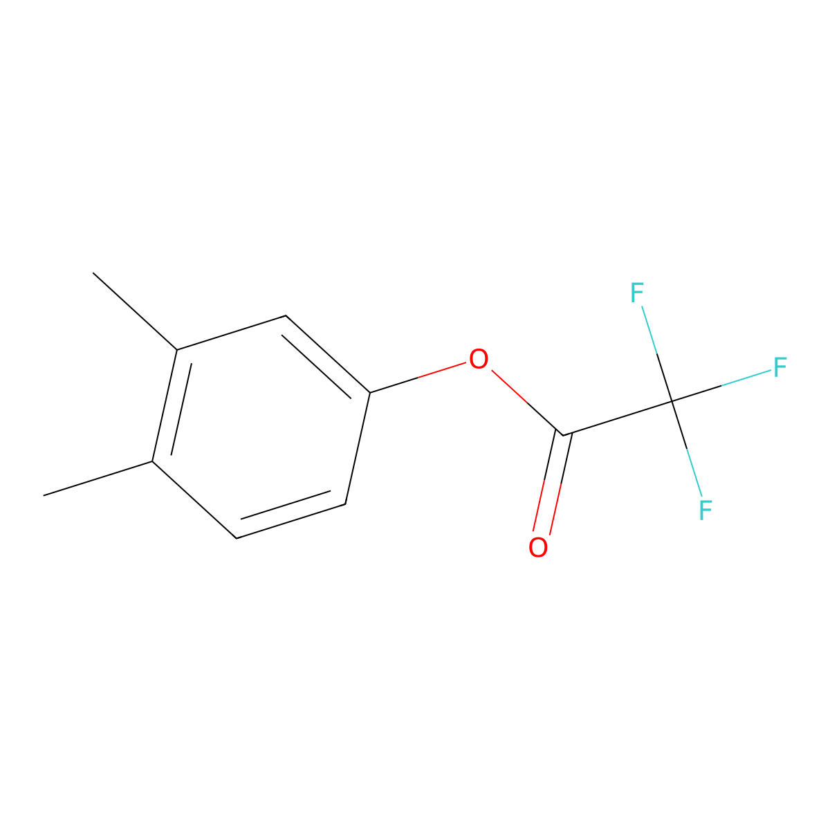 (3,4-Dimethylphenyl) 2,2,2-trifluoroacetate molecular structure, CAS 1957-55-7