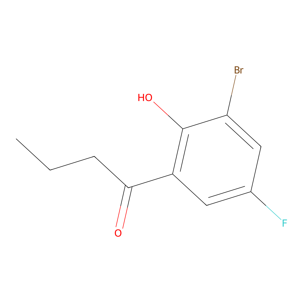 1-(3-Bromo-5-fluoro-2-hydroxyphenyl)butan-1-one molecular structure, CAS 1957-56-8