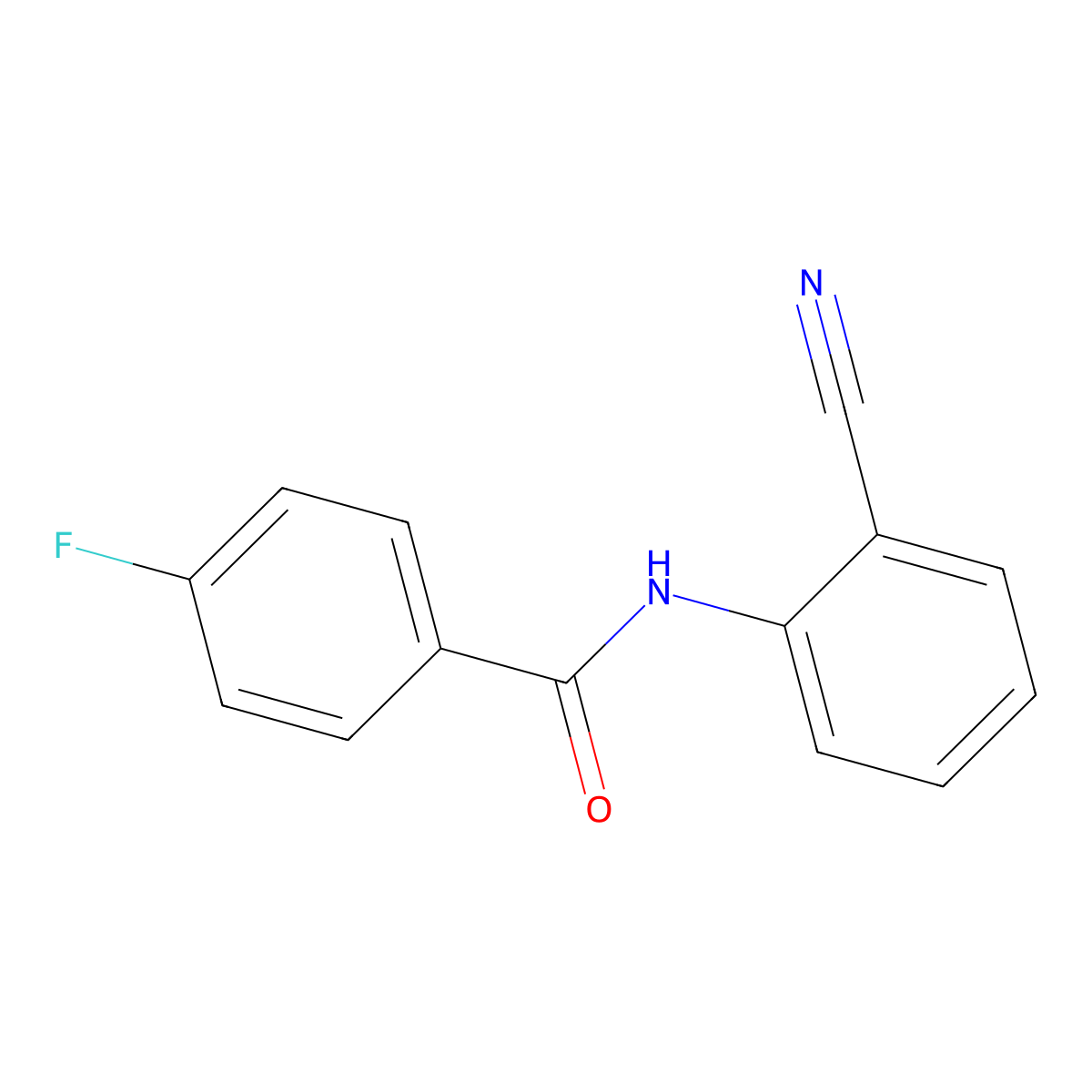 N-(2-cyanophenyl)-4-fluorobenzamide molecular structure, CAS 195702-33-1
