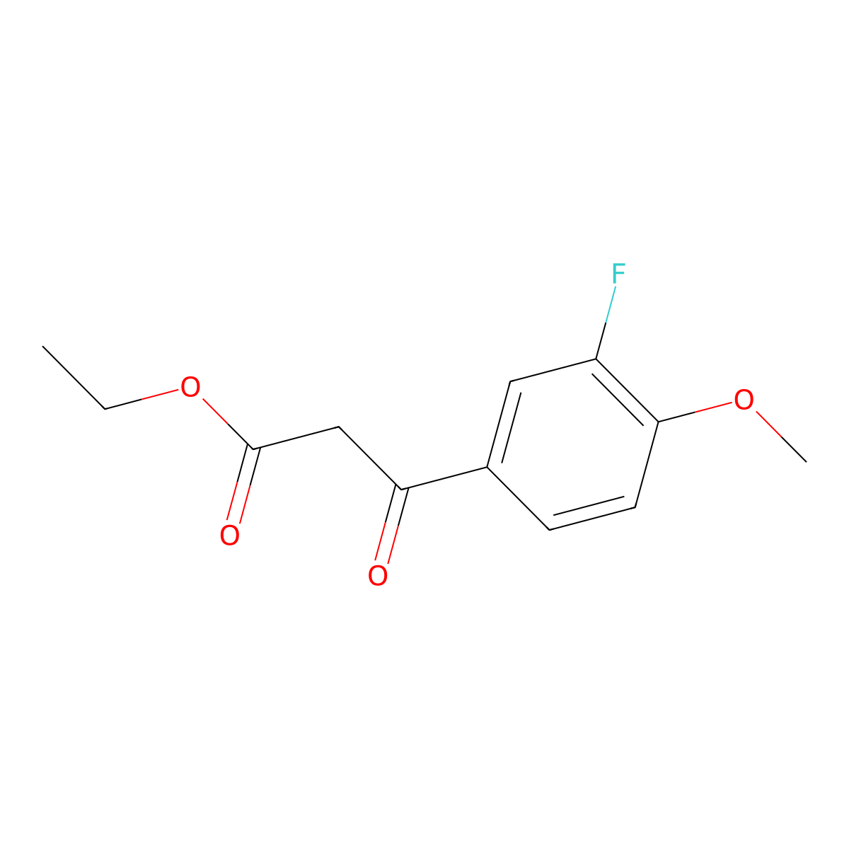 Ethyl 3-(3-fluoro-4-methoxyphenyl)-3-oxopropanoate molecular structure, CAS 195708-39-5
