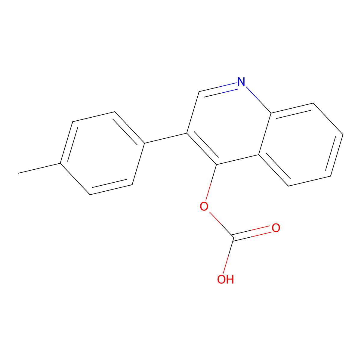 3-(p-Tolyl)quinolin-4-yl hydrogen carbonate molecular structure, CAS 19571-23-4
