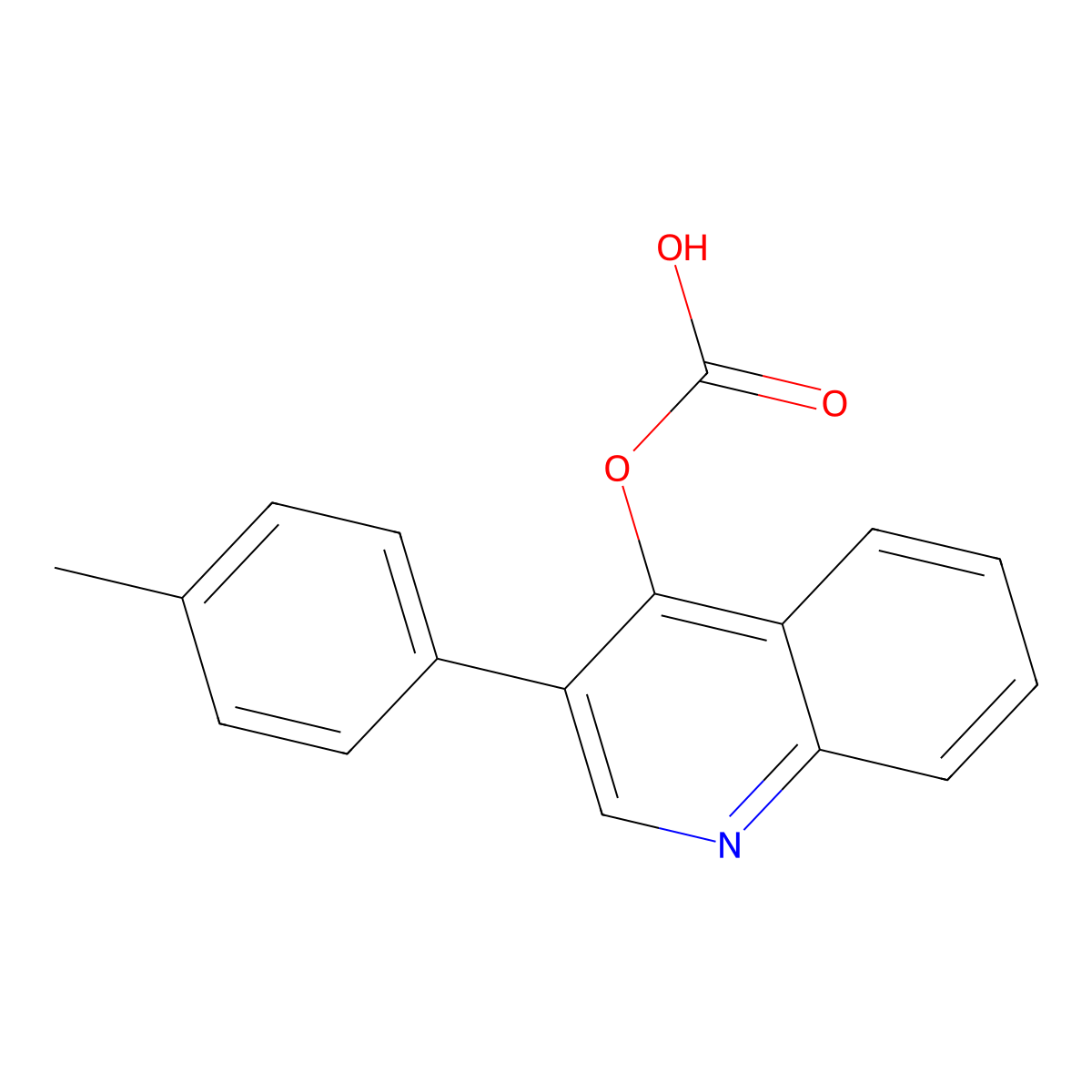3-(p-Tolyl)quinolin-4-yl hydrogen carbonate molecular structure, CAS 19571-23-4