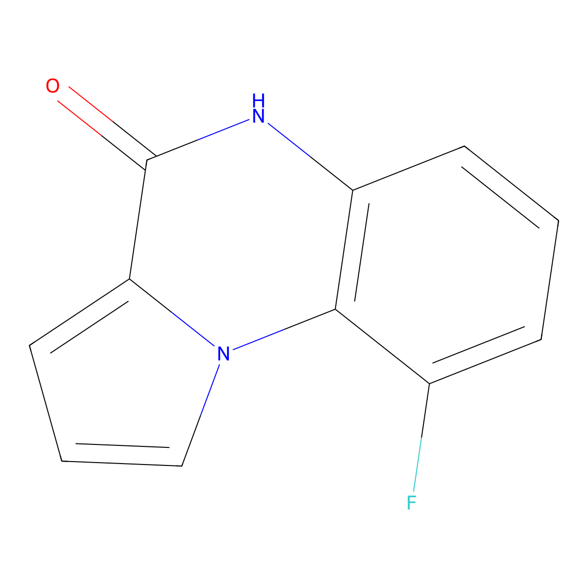 9-fluoropyrrolo[1,2-a]quinoxalin-4(5H)-one molecular structure, CAS 195711-34-3