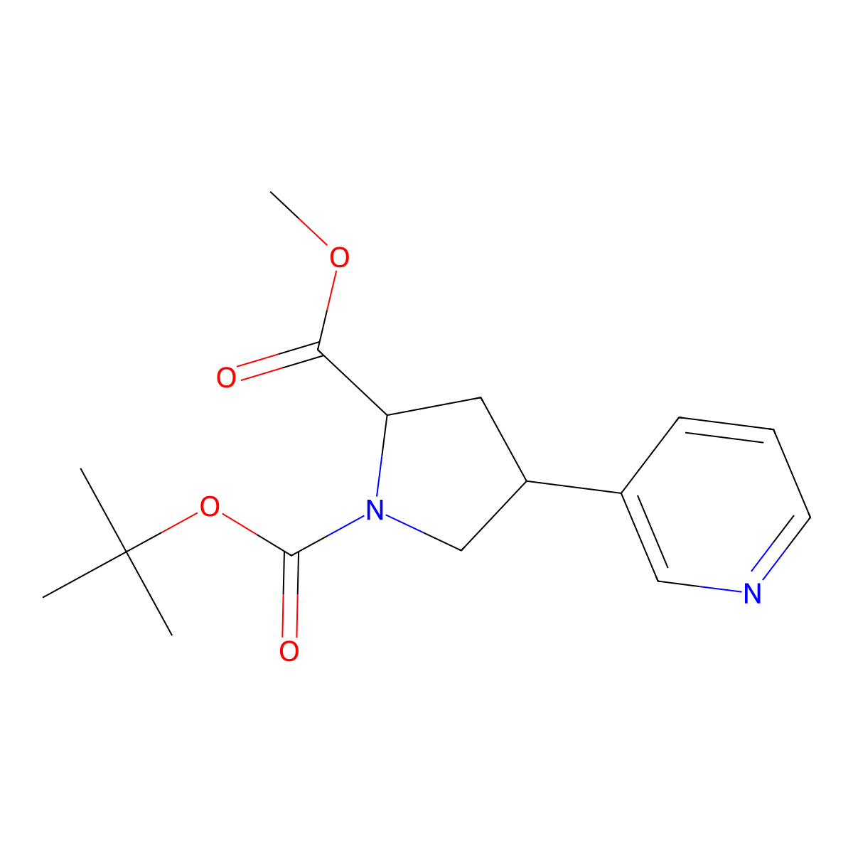 (2S)-1-tert-Butyl 2-methyl 4-(pyridin-3-yl)pyrrolidine-1,2-dicarboxylate molecular structure, CAS 1957130-79-8