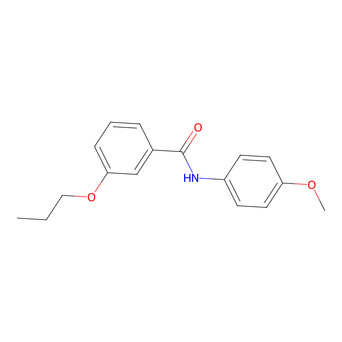 N-(4-methoxyphenyl)-3-propoxybenzamide molecular structure, CAS 195721-57-4