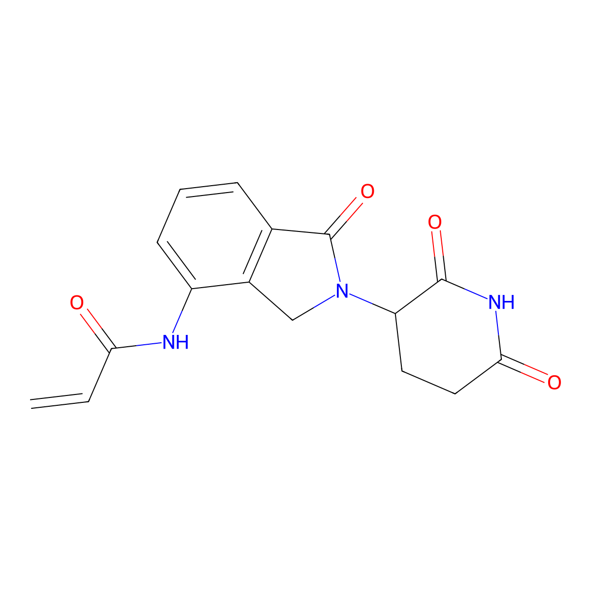 N-[2-(2,6-dioxopiperidin-3-yl)-1-oxo-2,3-dihydro-1H-isoindol-4-yl]prop-2-enamide molecular structure, CAS 1957235-52-7