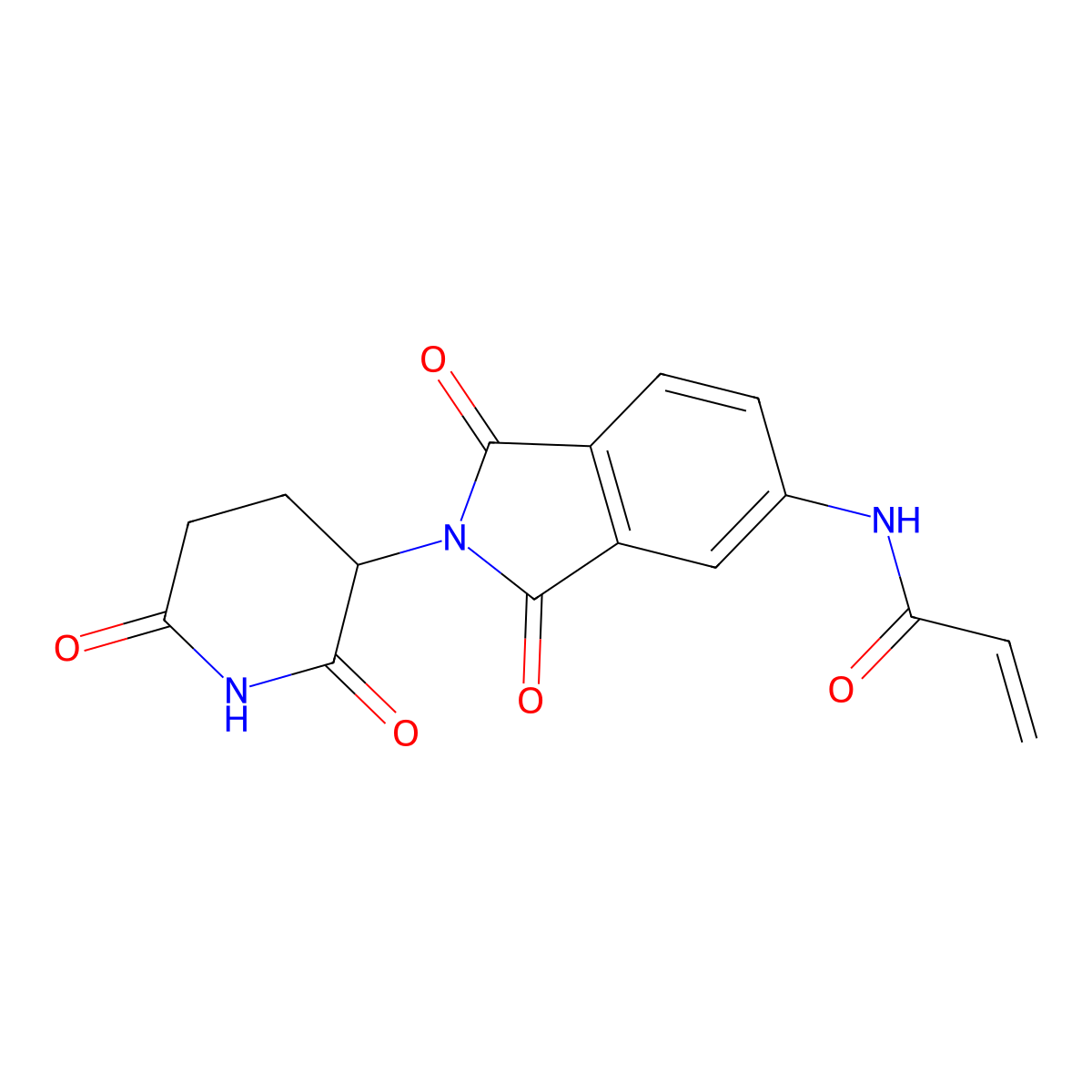 N-[2-(2,6-dioxopiperidin-3-yl)-1,3-dioxo-2,3-dihydro-1H-isoindol-5-yl]prop-2-enamide molecular structure, CAS 1957235-53-8