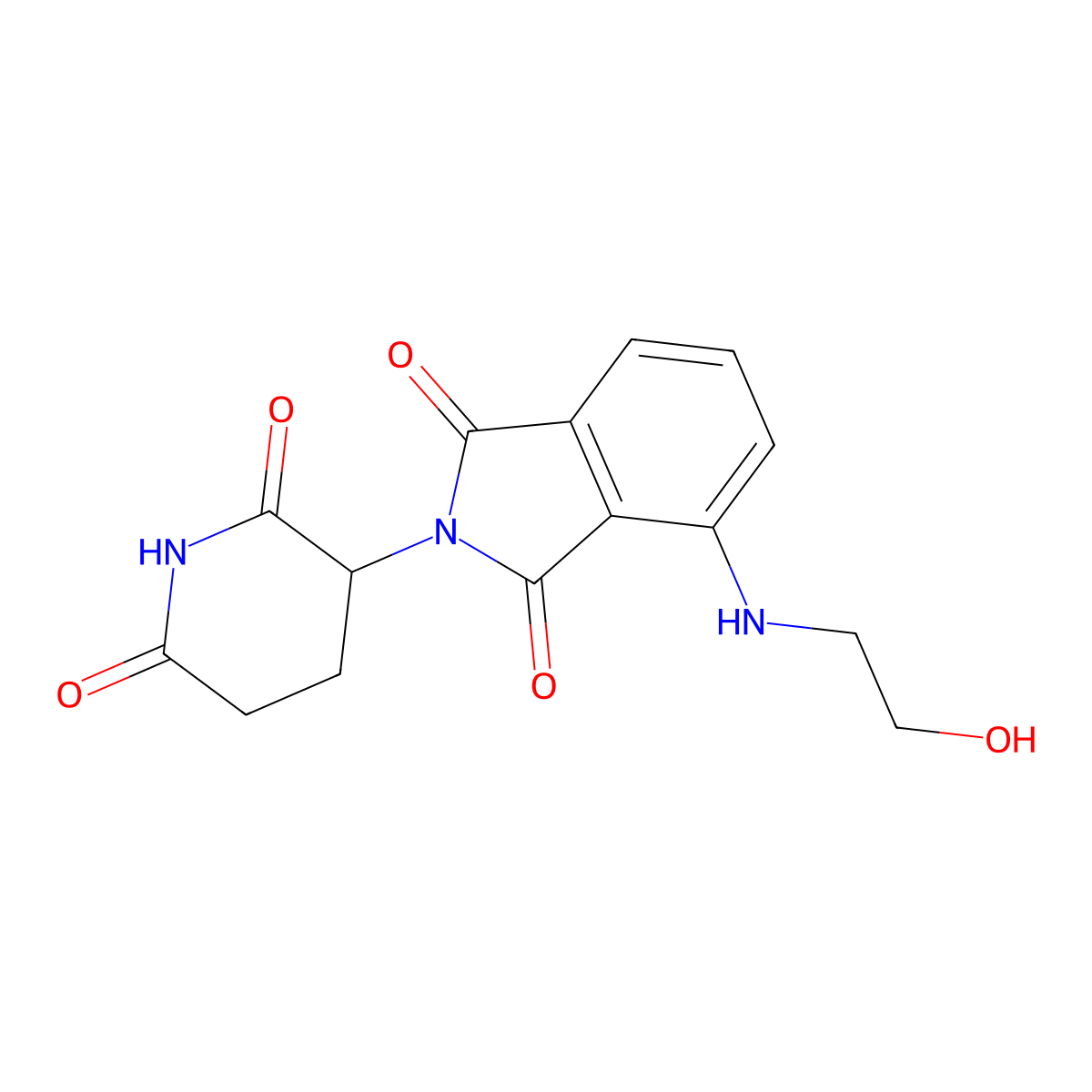 2-(2,6-dioxopiperidin-3-yl)-4-((2-hydroxyethyl)amino)-2,3-dihydro-1H-isoindole-1,3-dione molecular structure, CAS 1957235-61-8