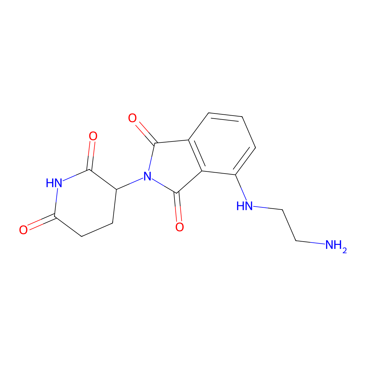 Pomalidomide-C2-NH2 molecular structure, CAS 1957235-66-3