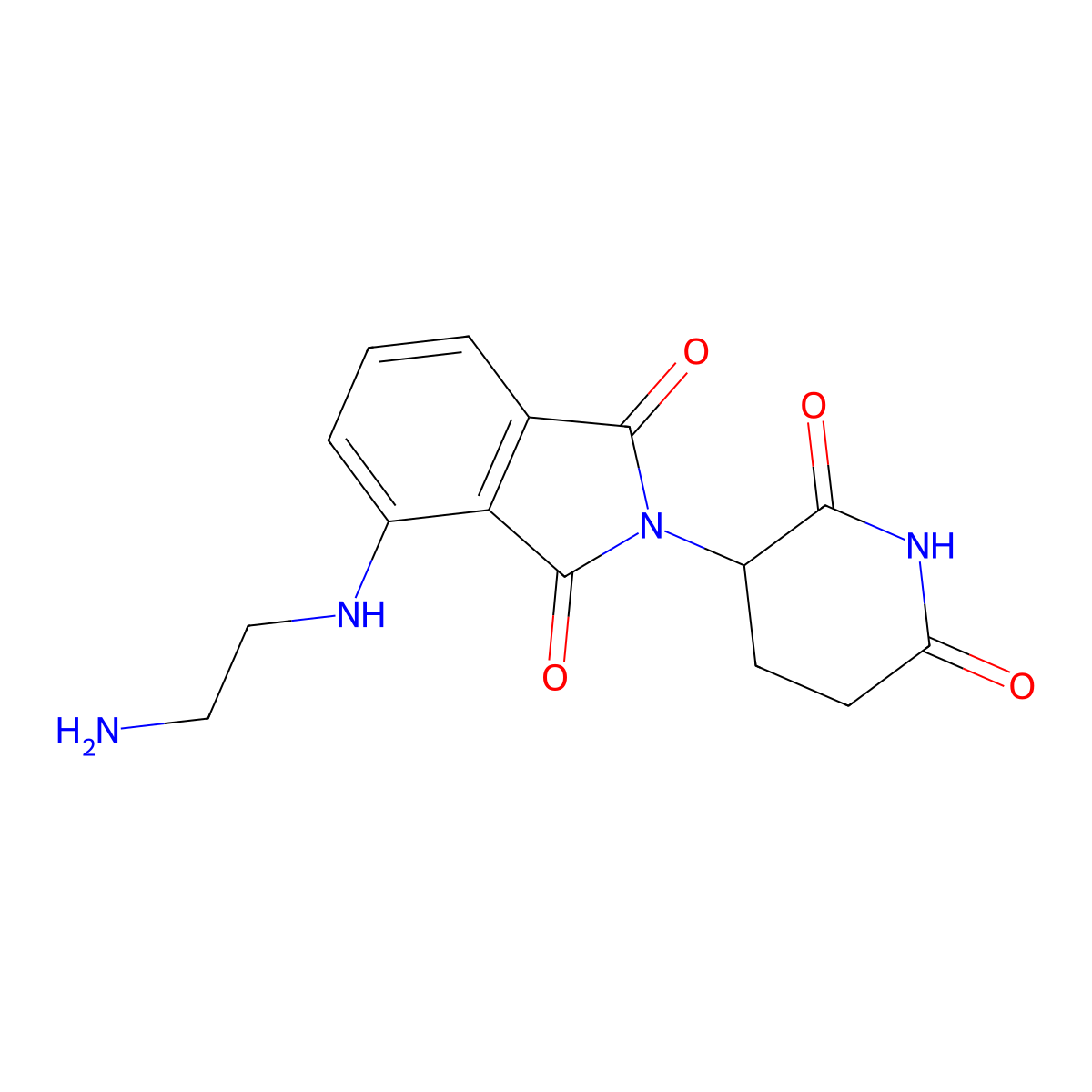 Pomalidomide-C2-NH2 molecular structure, CAS 1957235-66-3
